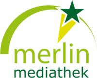 Bild vergrößern: Zu sehen ist das Logo der Merlin Mediathek