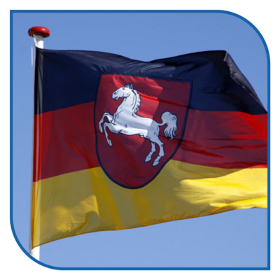 Bild vergrößern: Niedersachsen Flagge